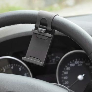 Imagem de Suporte de telefone para carro e bicicleta, suporte de suporte de clipe de volante e guidão, braçadeira de celular inteligente para ciclismo e dirigir