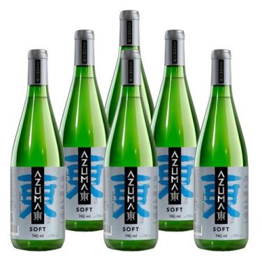 Imagem de Saquê Azuma Soft Sake Seco 740ml 6 Unidades