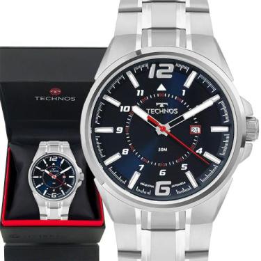 Imagem de Relógio Technos Masculino Analógico Prata 1 Ano De Garantia