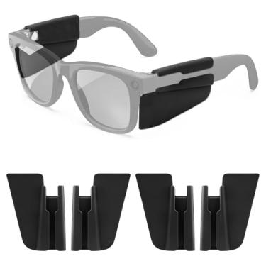 Imagem de Protetores laterais para óculos compatíveis com Ray-Ban Meta Wayfarer/Skyler/Headliner Gen 2 e Oakley Meta HSTN Acessórios para óculos inteligentes, protetores laterais para óculos de segurança, leves