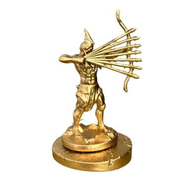 Imagem de Miniatura Religiosa Orixás E Guias Em Resina 3D Dourada 5 Cm