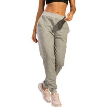 Imagem de Calça Moletinho Jogger Bella Fiore Com Elástico e Bolsos Inverno Moda Casual Feminina-Feminino
