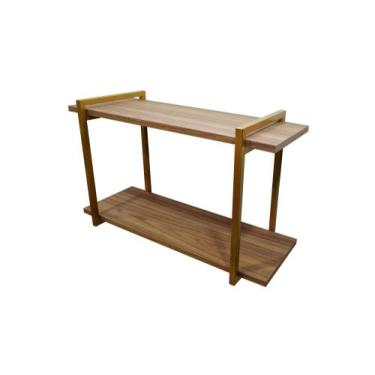 Imagem de Nicho Duplo Metalon 70x20 Dourado Metalico 02 - Safira Casa e Decoraçã