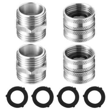 Imagem de Adaptador de mangueira de jardim M MINGLE 3/4" em aço inoxidável, paco