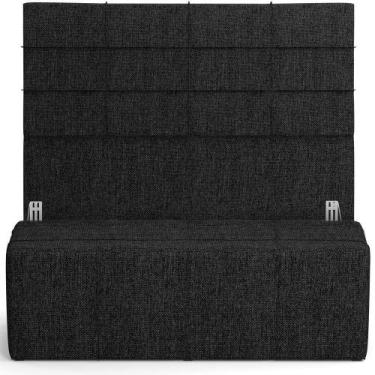 Imagem de Kit Cabeceira Cama Box Casal 140cm Com Calçadeira Roma W01 Linho Chumb