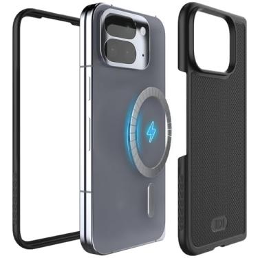 Imagem de TUDIA Capa MergeGrip [compatível com Pixelsnap e MagSafe] para Google Pixel 10 Pro Fold (2025) Capa protetora ultrafina e resistente em policarbonato antiderrapante (preto fosco)