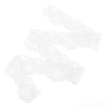 Imagem de Fita de renda branca com acabamento floral, elegante renda de nylon para tiaras, artesanato, decorações de roupas, 5 cm de largura, 10 jardas
