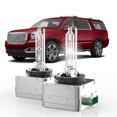 Imagem de OUHAIMOTOR Adequado para 2015 2016 2017 2018 2019 2020 GMC Yukon XL Acadia Denali D3S lâmpadas de xenon HID, 350% de brilho, lâmpada de feixe alto e baixo, 6000K branco brilhante frio, plug-n-play