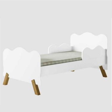 Imagem de Cama Infantil Nuvem Branca Com Proteção Lateral