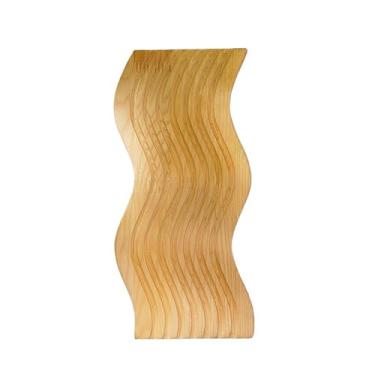Imagem de Tábua de Bambu Petisqueira Ondulada 40x20cm para Servir Café Bandeja Corte Decorativa Multifunção