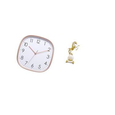 Imagem de Fenteer Relógio de Parede Digital Vintage E Estatueta de Cavalo, Coleção de Estátuas Modernas para Sala de Jantar, Quarto, Sala de Estar, Decoração de Casa, P