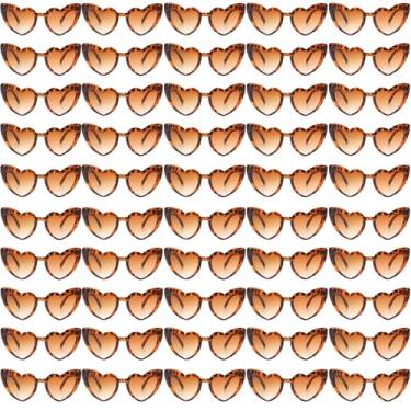 Imagem de Loanzeg 12 pares de óculos de sol de despedida de solteira em forma de coração, decorações de festa, presentes de dama de honra, mulheres, meninas, Tartaruga, adult