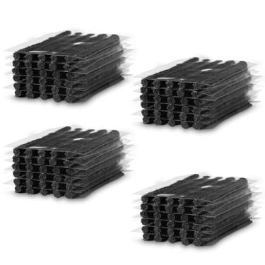 Imagem de Tuxihapp Kit de plugues de reparo de pneus planos de 120 peças, plugue de tira de vedação de borracha resistente de 10 cm e refil de remendo para perfuração sem câmara, cordas de reparo de pneus de