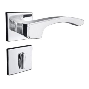 Imagem de Fechadura Onix Banheiro Roseta Cromada 55mm União Mundial