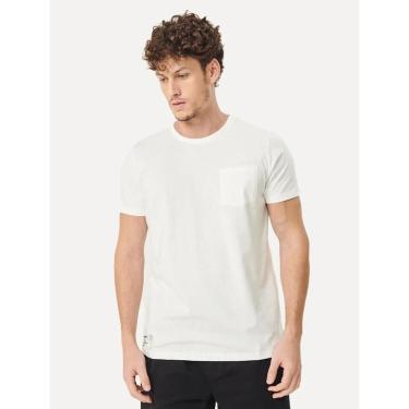 Imagem de Camiseta King & Joe Masculina Slim Eco Crewneck Pocket Off-White-Masculino