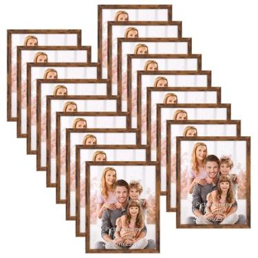 Imagem de Porta-retratos WIFTREY Multi 8x10, pacote com 18, marrom rústico