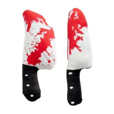 Imagem de Brinquedos para mastigar gatinhos – Brinquedos de mordida de gato com erva de gato | Enriquecimento de arranhador de pelúcia em forma de cortador sangrento para filhotes de raças grandes, exercício