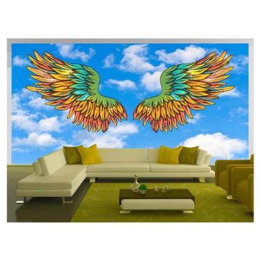 Imagem de Papel De Parede 3D Arte Asas Selfie Insta Cores 3,5M Tra342 - Você Dec