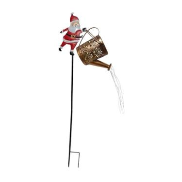 Imagem de Generic Luminária de Natal com Regador Solar do Papai Noel, Estaca Solar, Figura do Papai Noel, Adereços para Decoração de Cenários, Lâmpada de Chão para, Luz Quente