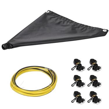 Imagem de KAOBAS Lona de desviador de vazamento de teto, lona resistente à prova d'água para gotejamento de telhado e coleta de chuva com mangueira de drenagem, desviador de vazamento de água para áreas de teto