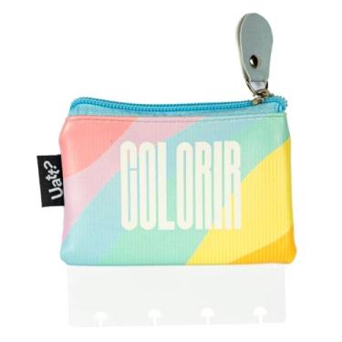 Imagem de Necessaire Estojo Multiuso com Presilha para Caderno de Discos, Colorir, 12.5 x 8.5cm, Poliéster