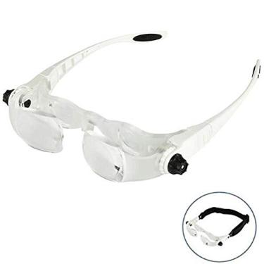 Imagem de uhyOHF 2.1 lupa de faixa de cabeça, lupa de leitura mãos livres montadas na cabeça, joalheiro, lupa de relógio, reparo eletrônico, branco A/A (