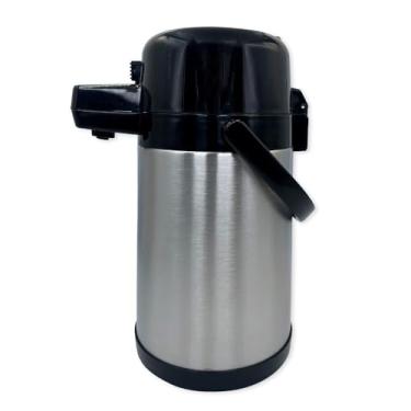 Imagem de Garrafa Térmica em Inox para Café e Chá, Aço Inoxidável, 1900ml, com Alça