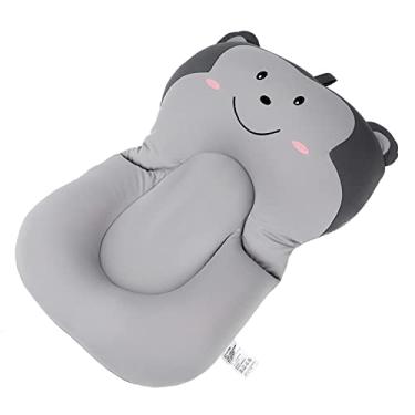 Imagem de Zerodis Almofada de Banho para Bebês, Almofada de Ar Flutuante para Recém-nascidos, Infantil, Suporte para Coluna de Crianças Pequenas, Travesseiro de Banho Macio para Banheira (Macaquinho sem anzol)