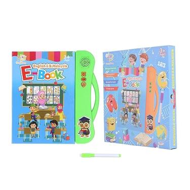 Imagem de Ainoli eletrônico abc livro de som inglês malaio língua animal frutas aprendizagem crianças brinquedo educativo com caneta (Verde)