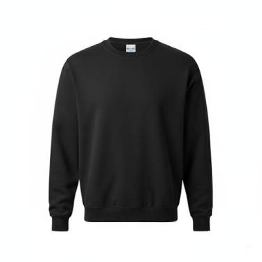 Imagem de Moletom Careca Liso Feminino Inverno Flanelado Casual Quente Confortáv