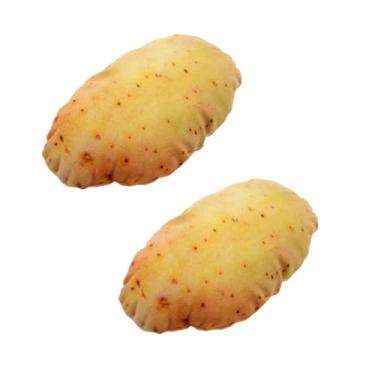 Imagem de BWESOO 2 peças de brinquedos barulhentos em forma de comida, brinquedos fofos de pelúcia para cães pequenos, médios e grandes, rangido de cachorro (batata)