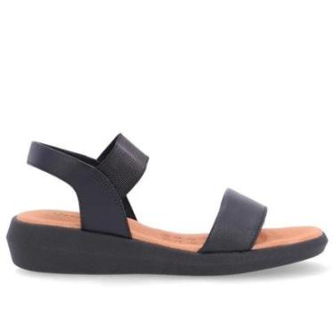 Imagem de Sandália Salto Plataforma Couro Feminina Usaflex AI3010001 Preto-Feminino