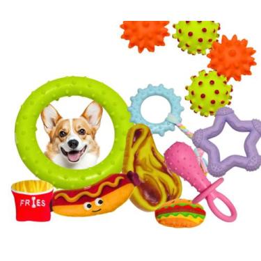 Imagem de Kit 6 Brinquedos Mordedores Para Pet Cachorro cães cachorros anti estr