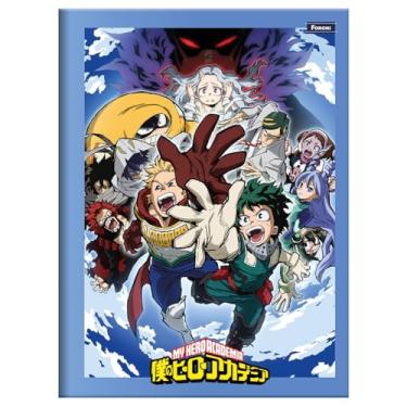 Imagem de Caderno My Hero Academie FORONI Universitário BROCHURA - 80 Folhas (Fundo Azul)