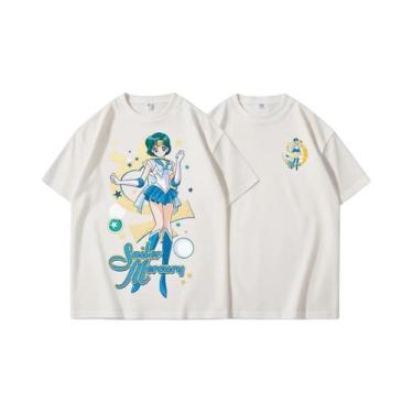 Imagem de Camiseta Unissex Com Estampa De Sailor Moon Moda De Verão Manga Curta 
