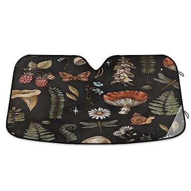 Imagem de Guarda-sol vintage Woodland Nature para carro, para-sol dobrável para janela de carro, protetor solar de carro, protetor solar para carro, caminhão, SUV, acessórios de carro