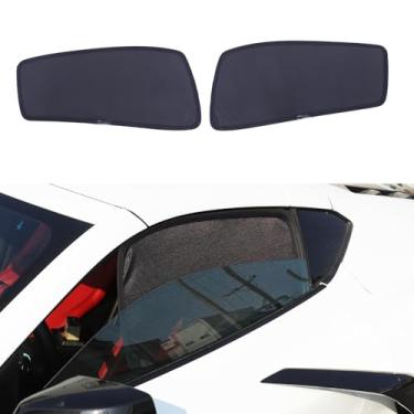 Imagem de Persiana de janela de carro compatível com Chevrolet Corvette C8 2020-2025 Stingray, Z06, Z51, E-Ray, persianas de tela de janela lateral para blocos de carro calor e raios UV proteção contra brilho