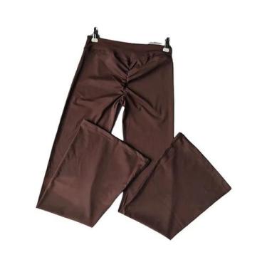 Imagem de Calças De Fitness Flare De Cintura Alta Para Mulheres, Leggings De Gin