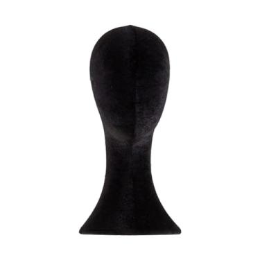 Imagem de Zialofi Modelo de cabeça de manequim, hat storage rack joalheria de lenço de beleza ferramenta de estilo de peruca manifestar manikin cabeçalho para spa, loja, Pescoço Curto Preto