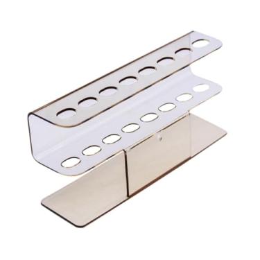 Imagem de Ysyqkn Suporte para Clips, Organizador de Clips com 8 Furos, Prateleira para Clips de Cômoda, Acessórios para Salão de Beleza, Suprimentos para Extensão de C, CafÉ