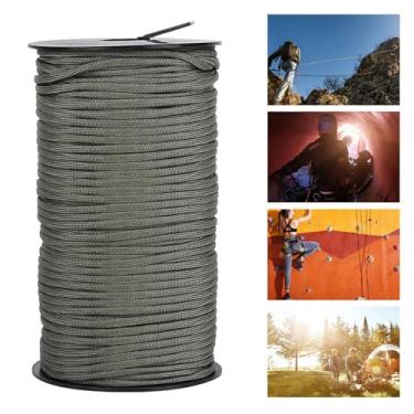 Imagem de SPYMINNPOO Corda de Segurança de Pára-quedas de Sobrevivência para Escalada e Caminhada Ao Ar Livre, Cabo Resistente para Resgate e Empacotamento, 100m (Verde Escuro)