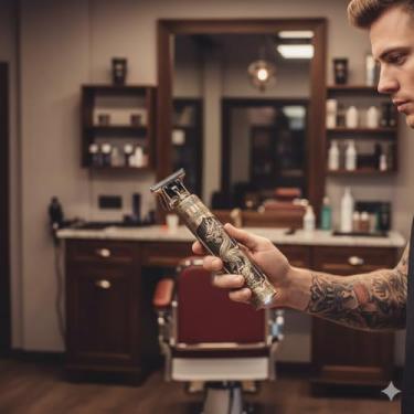 Imagem de Máquina de Cortar Cabelo Profissional Dragão USB Recarregável