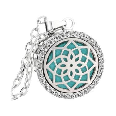 Imagem de Colar Difusor De Óleos Essenciais Com Pingente Árvore Da Vida Em Stras