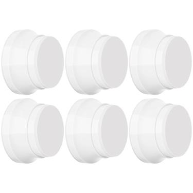 Imagem de 6 batentes de porta para parede, protetor de parede de maçaneta de porta de 4 x 2 cm com silicone e liga de alumínio, adesivo e amortecedor de porta de montagem de parafuso para paredes de casa e