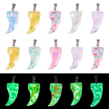 Imagem de Magibeads Pingentes de lantejoulas de resina luminosa que brilham no escuro sortidos pingentes de resina de pimentão coloridos para fazer joias faça você mesmo, colar, pulseira, chaveiros, suprimentos