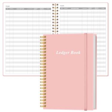 Imagem de Livro contábil - Livro contábil A5 para contabilidade, pequenas empresas e uso pessoal, caderno rastreador de despesas para rastreamento de dinheiro, despesas, depósitos e saldo, 14,7 cm x 21,3 cm