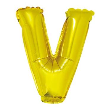Imagem de BALÃO METALIZADO LETRA DOURADA V 16"