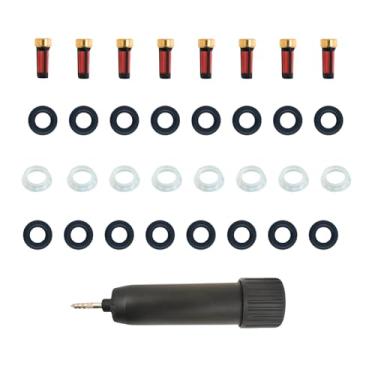 Imagem de AUTO OCCASION Kit de vedação de injetor de combustível compatível com Dodge Dakota 5.9L V8 2000 Dodge Durango 5.2L V8 2000 2000-2003 Substitui 0280155934 pacote com 8