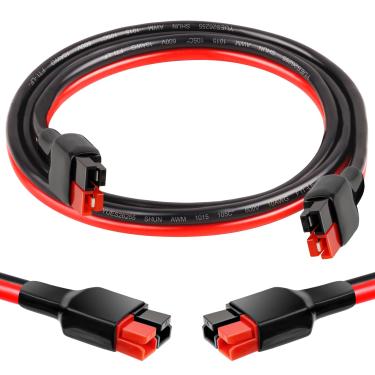 Imagem de MOOKEERF Cabo de extensão Anderson 10AWG - Cabo de extensão solar de 6,5 m Conector Anderson para gerador solar de painel solar de estação de energia portátil