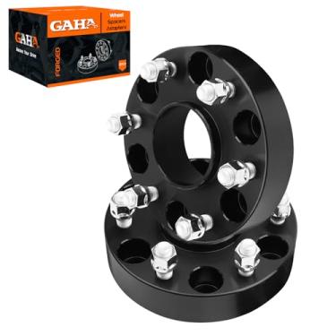 Imagem de GAHA 2 peças 6 x 139,7 mm espaçadores de roda forjada 3,8 cm de espessura 77,8 mm furo do cubo M14x1,5 pinos